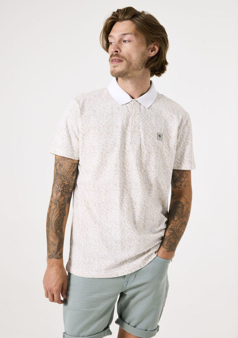Polo estampado cuello piqué marca Garcia