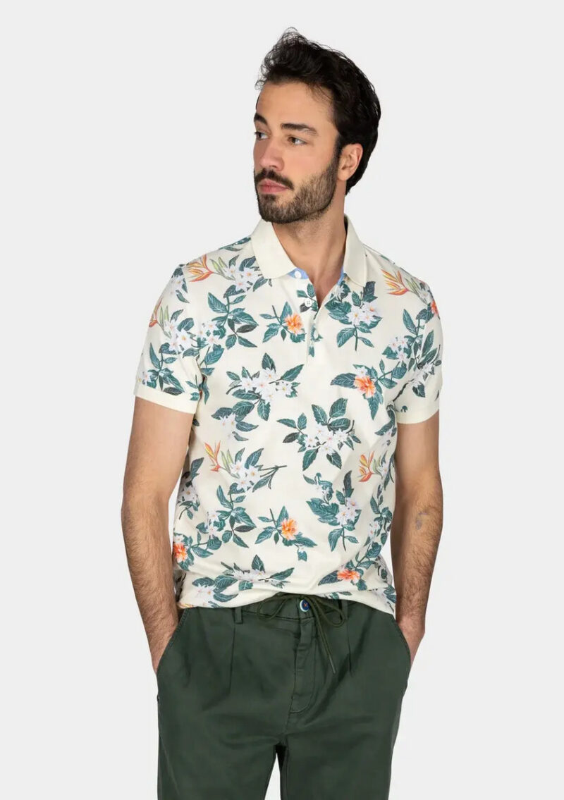 Polo estampado floral marca NZA