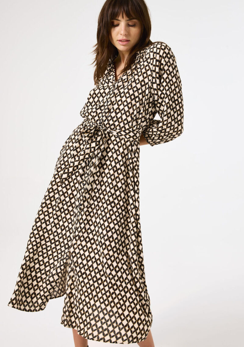 Vestido estampado botones marca Garcia