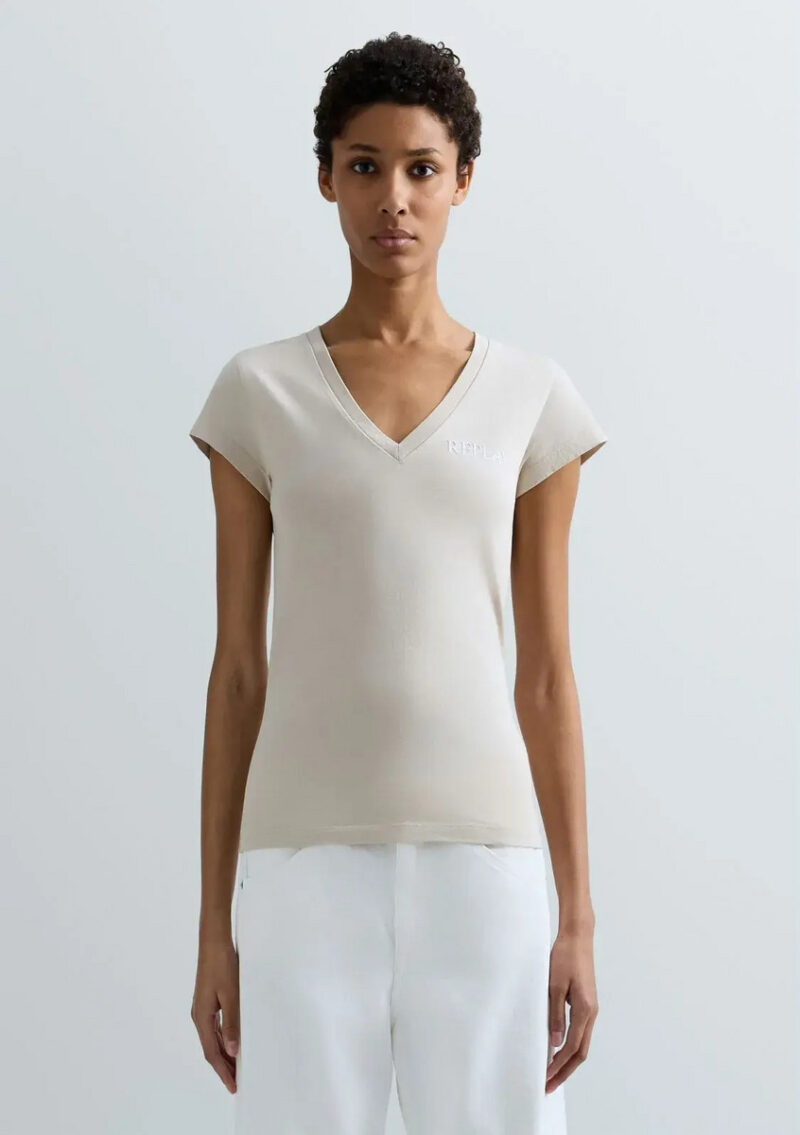 Camiseta pico básica marca Replay