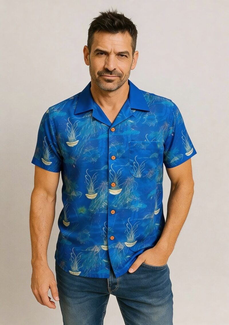 Camisa Arvid Hawaii marca Nudie Jeans